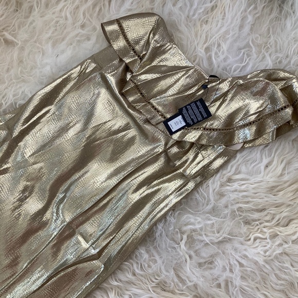 RACHEL ZOE Silk Metallic Woven Dress - Picture 5 of 9